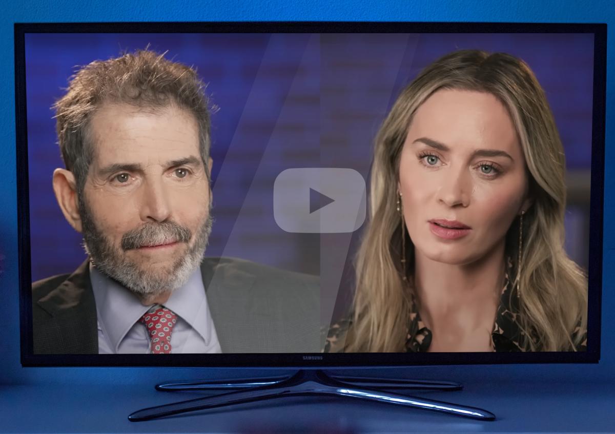 John Stossel and Emily Blunt